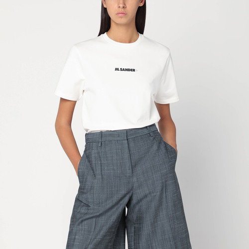 Jil Sander Cream white T-shirt with logo LP-J40GC0118J20103/R_JILSA-102_323