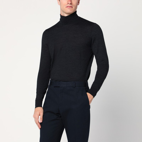 Drumohr Charcoal wool turtleneck sweater LP-D0D104LWO/R_DRUMH-680_202