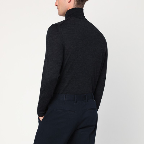 Drumohr Charcoal wool turtleneck sweater LP-D0D104LWO/R_DRUMH-680_202