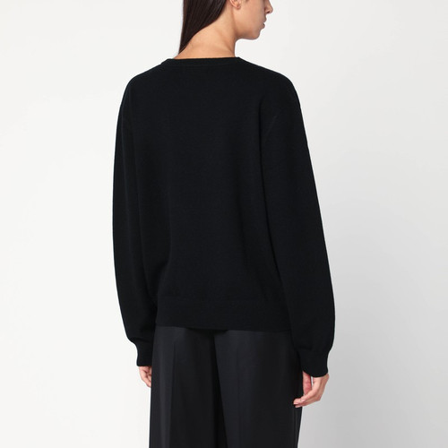 extreme cashmere Gray cashmere V-neck sweater LP-424-174-01WS/R_EXTCA-RA_100