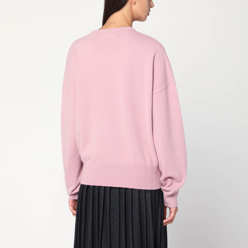 extreme cashmere Pink cashmere crew neck sweater LP-355-201-01WS/R_EXTCA-RO_100