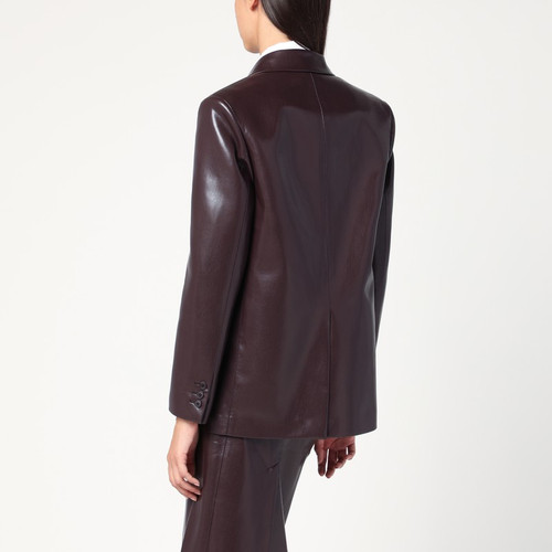 THE ANDAMANE Bordeaux faux leather single-breasted jacket LP-T183012ATNP152/R_ANDAM-CA_102