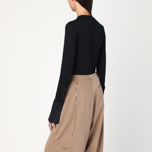DARKPARK Nora black top with shirt cuffs LP-WJE25FAC105/R_DARKP-0099_323