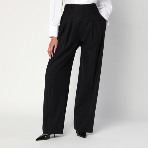 Victoria Beckham Wide black trousers in wool blend LP-1325WTR006479BWO/R_VIBEC-BLK_111