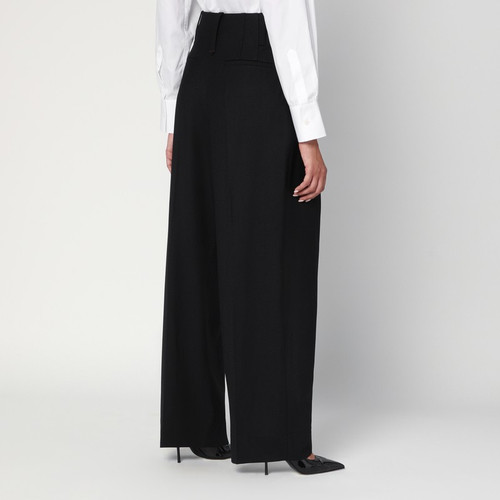 Victoria Beckham Wide black trousers in wool blend LP-1325WTR006479BWO/R_VIBEC-BLK_111
