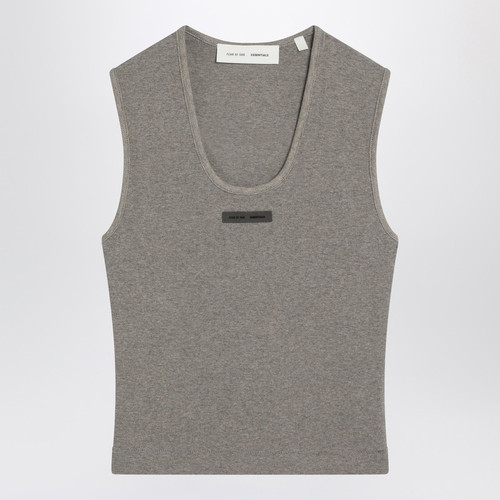 Fear of God Essentials Grey ribbed cotton-blend tank top LP-125SP257083FW/R_FEARE-HH_323