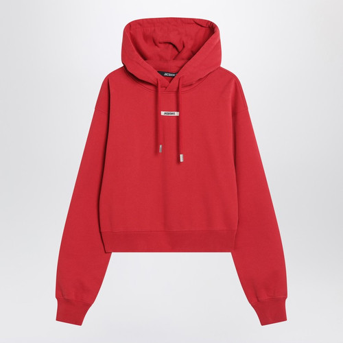 JACQUEMUS Red hoodie with logo patch LP-24EHOW00247AJ00109/R_JACQM-471_323