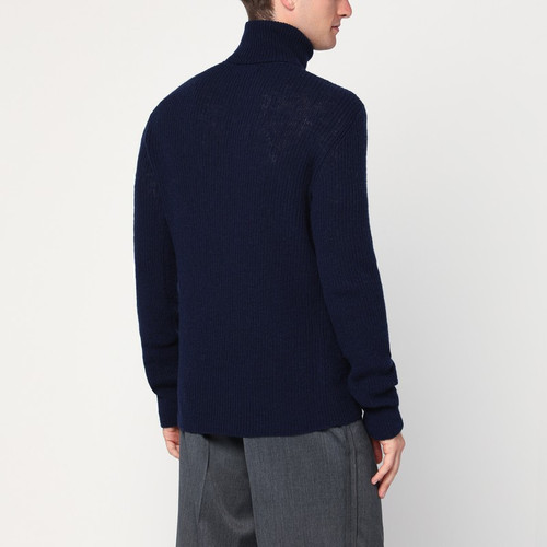Dries Van Noten Navy blue wool turtleneck sweater LP-212102707/R_DRVNO-509_323