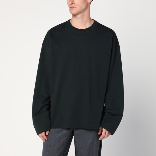Dries Van Noten Bottle green cotton sweater LP-211132603/R_DRVNO-605_323