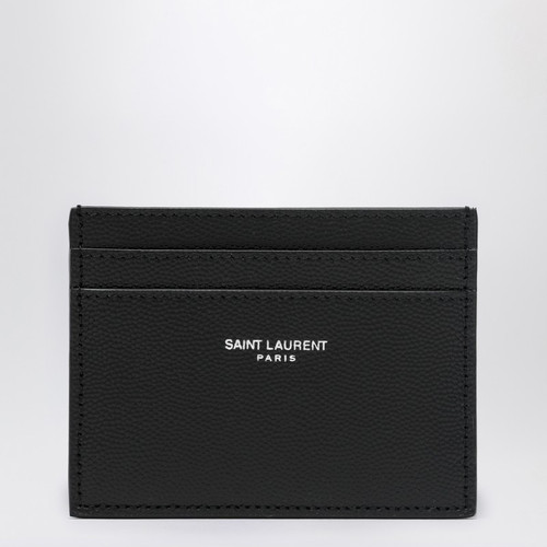 Saint Laurent Black textured leather card holder LP-375946BTY0N/R_YSL-1000_100