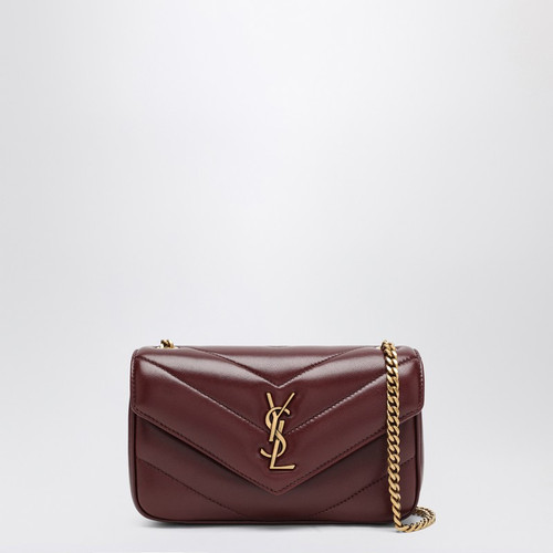 Saint Laurent Mini LouLou bag in bordeaux leather LP-821749AAEAX/Q_YSL-6197_100
