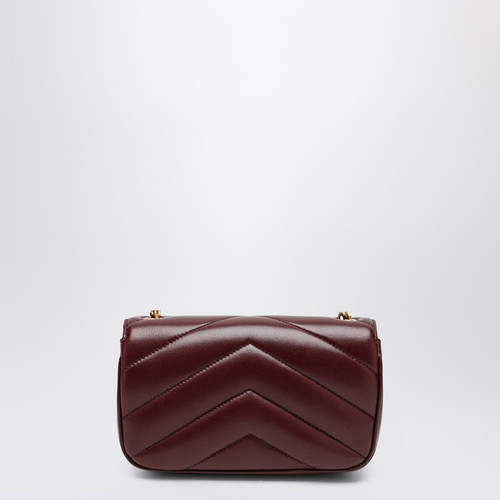 Saint Laurent Mini LouLou bag in bordeaux leather LP-821749AAEAX/Q_YSL-6197_100