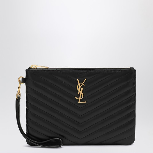 Saint Laurent Black Cassandre clutch in matelassÃ&copy; leather LP-379039CWU01/R_YSL-1000_100