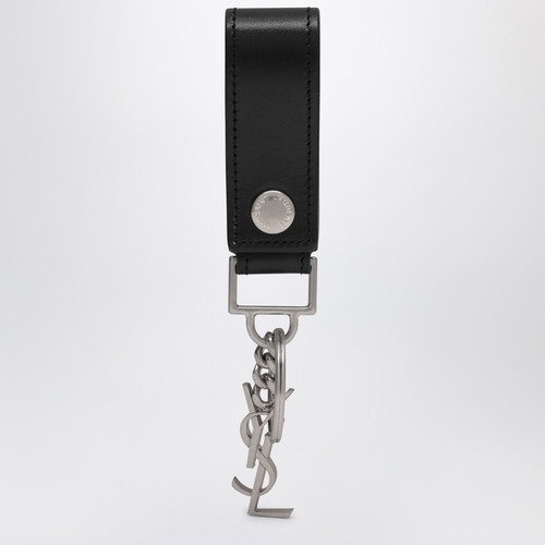 Saint Laurent Cassandre black leather keychain LP-5183230SX0E/R_YSL-1000_100