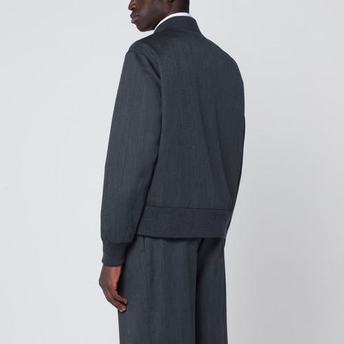 Lardini Grey wool zip bomber LP-AATEOR3AAIF65425/R_LARDI-990_202