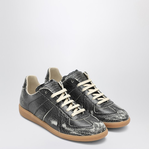 Maison Margiela Black cracked leather Replica sneakers LP-S57WS0517P7424/R_MARGI-H8328_600