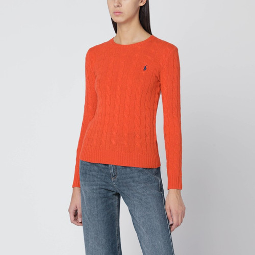 Polo Ralph Lauren Orange cable-knit sweater in wool and cashmere LP-211971865010WO/R_POLOR-AO_323