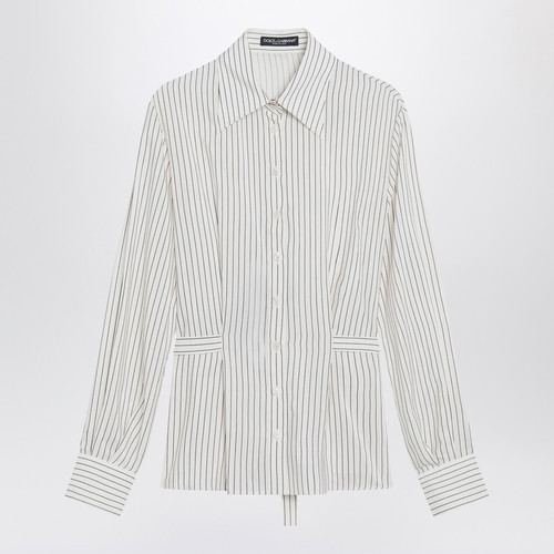 Dolce & Gabbana Dolce&Gabbana White pinstriped shirt in silk and cotton LP-F5T69TFBTAL/R_DOLCE-S8051_102