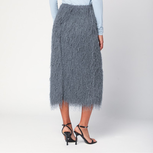 Dries Van Noten Dark grey midi skirt with fringes LP-108602031/R_DRVNO-803_108