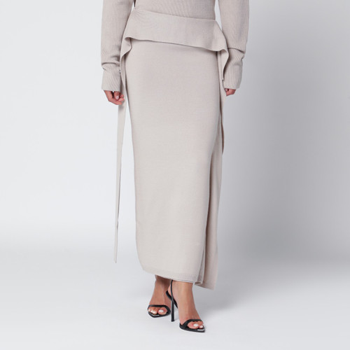 Entire Studios Light beige long wool skirt LP-ESW-W25-10054WO/R_ENTST-SO_127