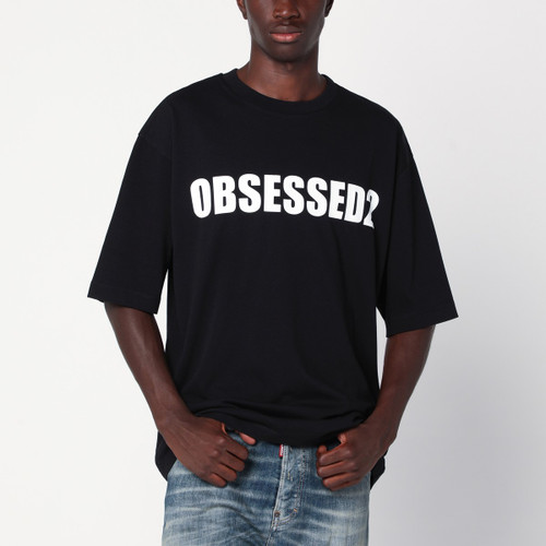 Magliano X D2 Black cotton T-shirt LP-S74GD1478D20033/R_DSQUA-900_323