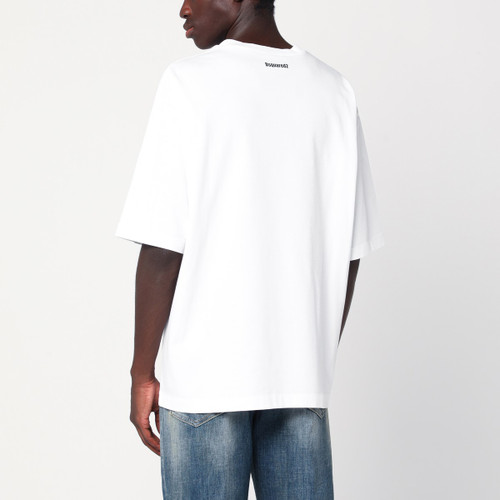 Magliano X D2 White cotton T-shirt LP-S74GD1478D20033/R_DSQUA-100_323