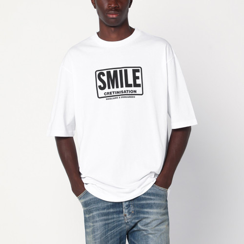 Magliano X D2 White T-shirt with logo print LP-S71GD1595D20020/R_DSQUA-100_323