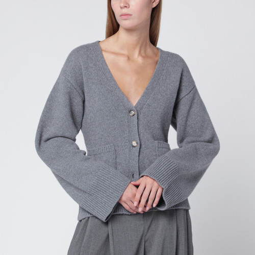 ALMADA LABEL Drea cardigan in grey wool and cashmere LP-4713WO/R_ALMAL-GR_323
