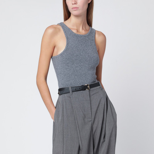 ALMADA LABEL Luna top in grey wool and cashmere LP-4403WO/R_ALMAL-GR_323