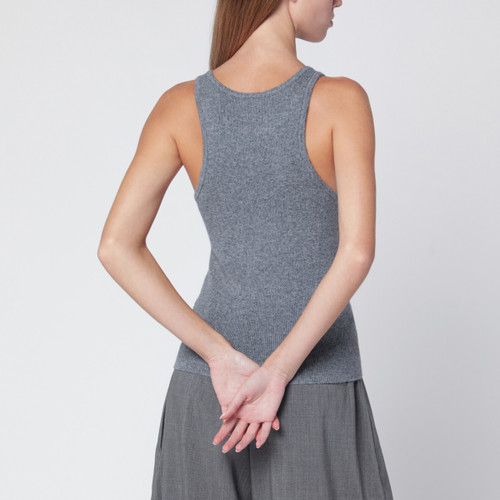 ALMADA LABEL Luna top in grey wool and cashmere LP-4403WO/R_ALMAL-GR_323