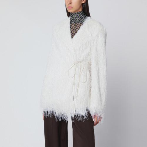 Dries Van Noten White fringed jacket LP-102632031/R_DRVNO-001_323