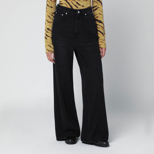 GANNI Black washed-effect baggy jeans LP-J18536987/R_GAN-055_311
