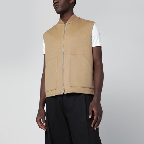 Lardini Beige wool zip gilet LP-AABYRNECN65602/R_LARDI-300_202