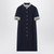 Valentino Indigo blue dress with macramé trim LP-7B3VAG101CF/R_VALE-R7D_102