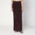 Soft Goat Long Mocha-coloured brushed cashmere skirt LP-24561WS/R_SGC-MO_323