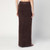 Soft Goat Long Mocha-coloured brushed cashmere skirt LP-24561WS/R_SGC-MO_323