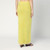 Soft Goat Long Lime-coloured brushed cashmere skirt LP-24561WS/R_SGC-LI_323
