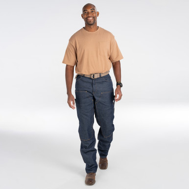 Indigo Denim Logger Dungarees Relaxed Fit Cotton Denim Fabric Brass Button Chap Style Suspender Buttons