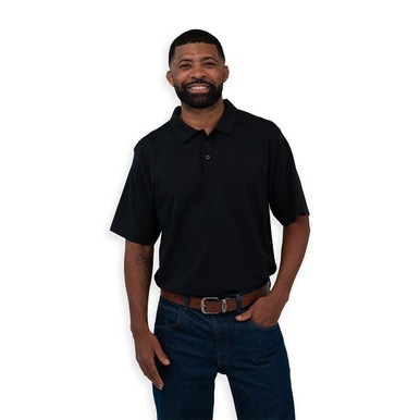 mens kore polo shirt collar button placket athletic cotton polyester