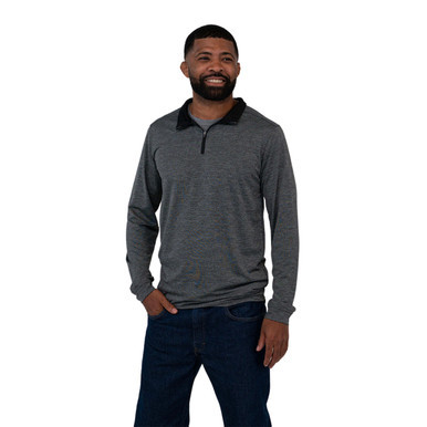 mens quarter zip pullover polyester elastane athletic fit