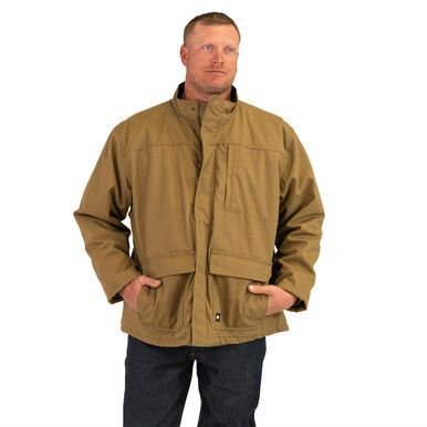 Citadel Chore Coat Cotton Polyester Fleece Taffeta Lining Storm Flap Bi-Swing Back Articulated Elbows Heavy Duty Zipper Storm Cuffs Pockets