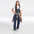 Denim Bib Overalls Cotton Triple Needle Stitched Diamond Back Adjustable Shoulder Straps Utility Pockets