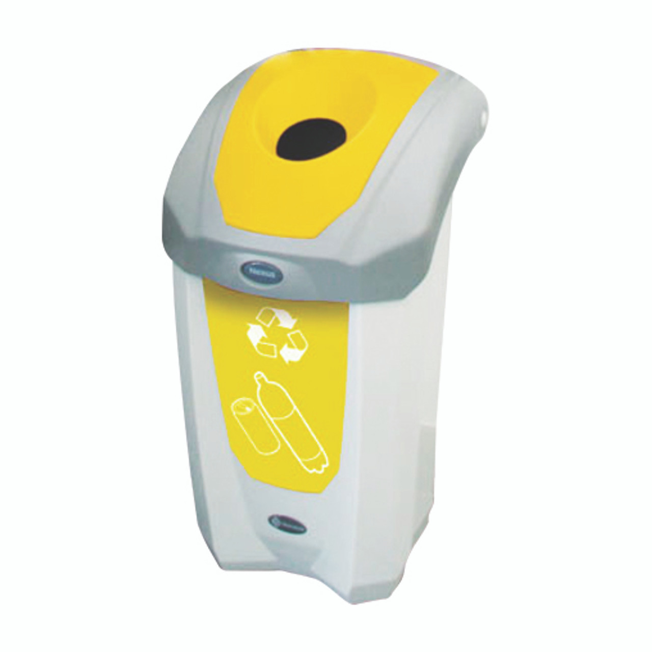 Nexus 30 Glasdon Contenedor Para Reciclaje De Basura Tapa Latas Y Botellas Amarillo