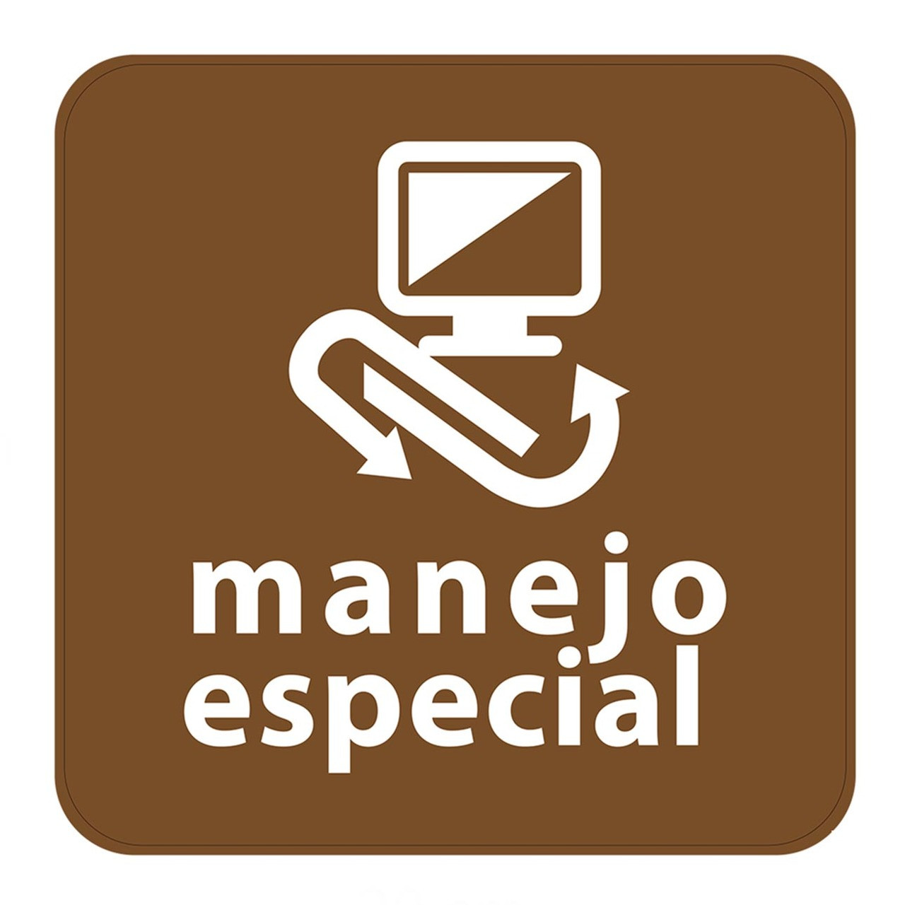 ETIQUETA DE VINIL AUTOADHERIBLE CAFE PARA RESIDUOS DE ETIQUETA DE VINIL AUTOADHERIBLE CAFE PARA RESIDUOS DE