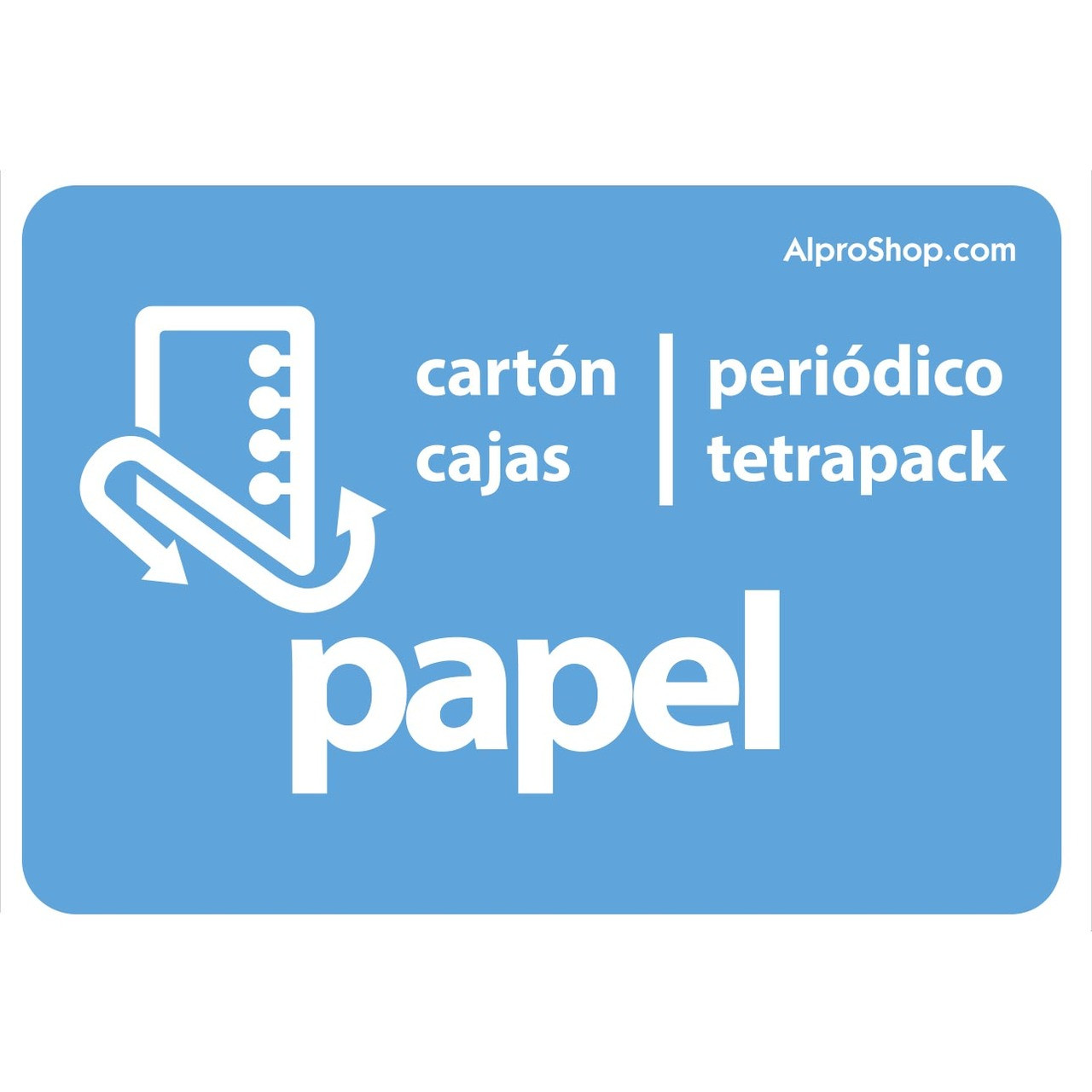 ETIQUETA DE VINIL AUTOADHERIBLE AZUL PARA SEPARACION DE PAPEL