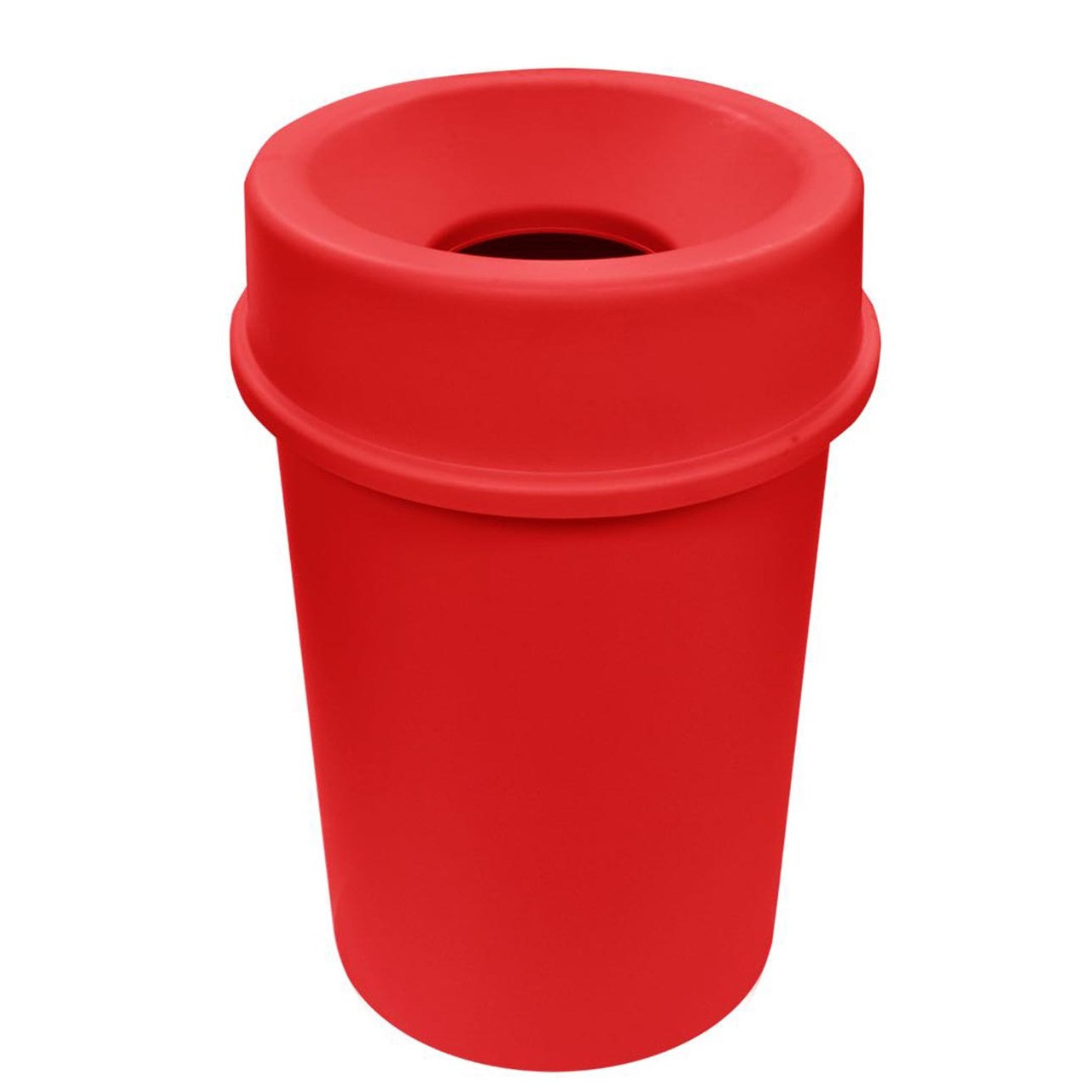 CESTO REDONDO DE 45 Lts CON TAPA EMBUDO ROJO Mod. 8389RJ MARCA SABLON