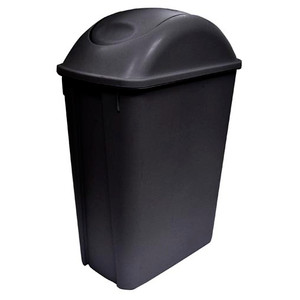 8755NE CESTO DE 42 Lts CON TAPA BALANCIN LATERAL NEGRO