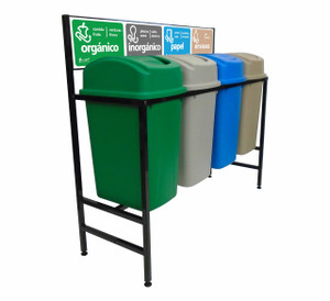 SABLON | 7894 CENTRO DE SEPARACION DE BASURA DE 4 DIVISIONES SABLON | 7894 CENTRO DE SEPARACION DE BASURA DE 4 DIVISIONES