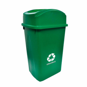 8666OR CESTO DE 80 Lts CON TAPA BALANCIN VERDE Y MARCAJE ORGANICOS 8666OR CESTO DE 80 Lts CON TAPA BALANCIN VERDE Y MARCAJE ORGANICOS