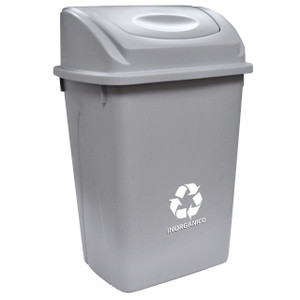 ALproShop® |  8564IN CESTO DE 65 Lts CON TAPA BALANCIN FRONTAL GRIS